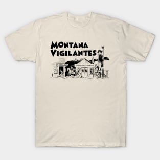 Montana Vigilantes Western Cowboy Retro Comic T-Shirt